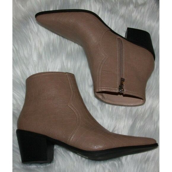 Nasty Gal Women's 8 Let's Hiss and snake up ankle boots  - NWOT - Picture 4 of 7